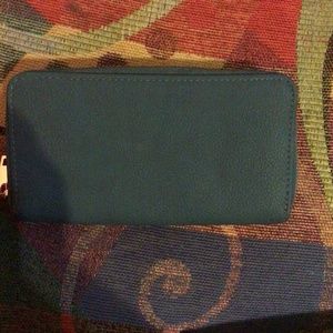 Wallet, teal, no brand
